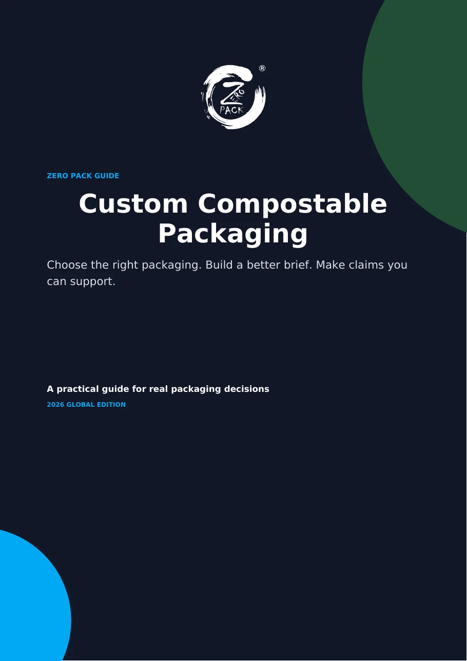 Cover of Zero Pack's Guide to Custom Compostable Packaging